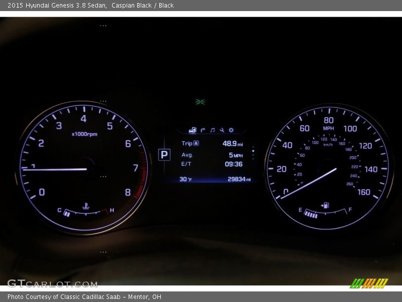 Caspian Black / Black 2015 Hyundai Genesis 3.8 Sedan