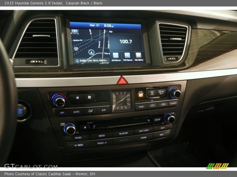 Caspian Black / Black 2015 Hyundai Genesis 3.8 Sedan