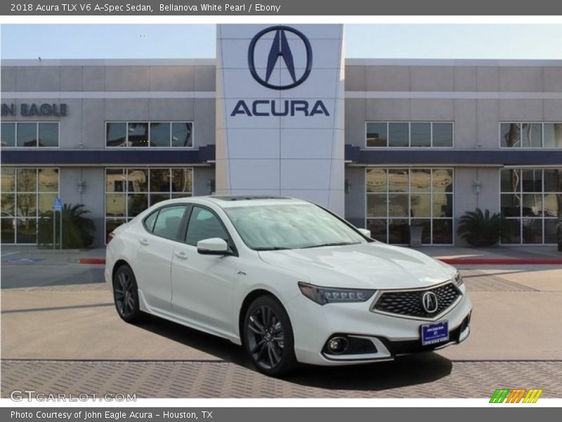 Bellanova White Pearl / Ebony 2018 Acura TLX V6 A-Spec Sedan