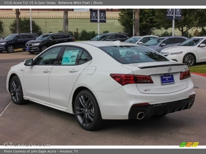 Bellanova White Pearl / Ebony 2018 Acura TLX V6 A-Spec Sedan
