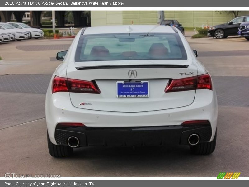 Bellanova White Pearl / Ebony 2018 Acura TLX V6 A-Spec Sedan
