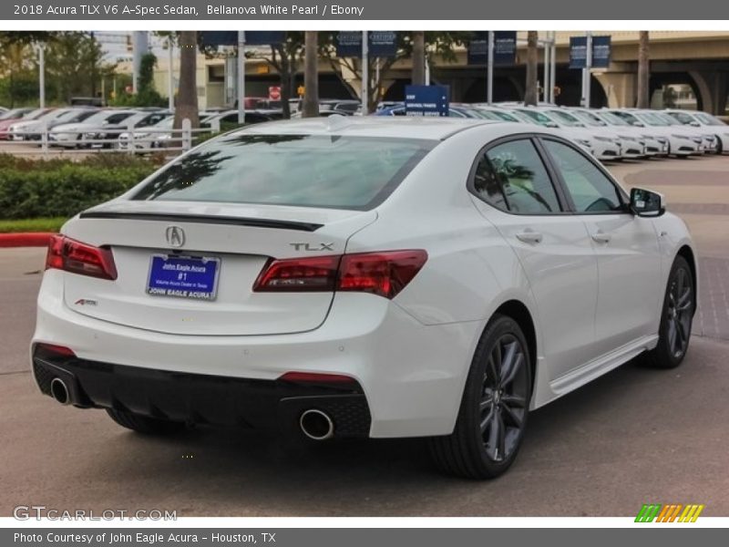 Bellanova White Pearl / Ebony 2018 Acura TLX V6 A-Spec Sedan