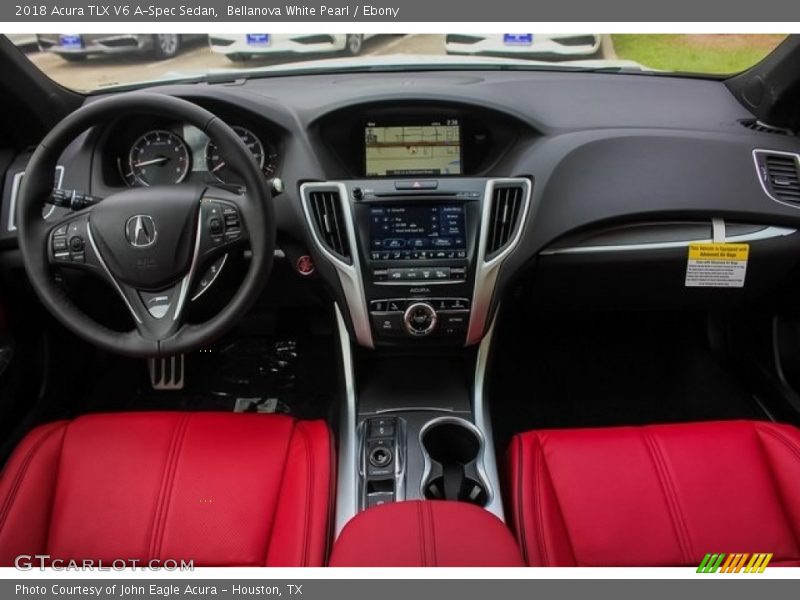 Bellanova White Pearl / Ebony 2018 Acura TLX V6 A-Spec Sedan