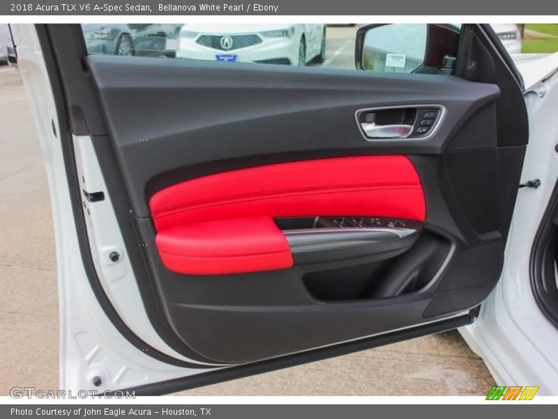 Bellanova White Pearl / Ebony 2018 Acura TLX V6 A-Spec Sedan