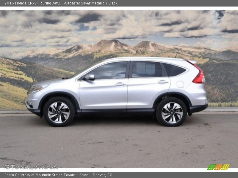 Alabaster Silver Metallic / Black 2016 Honda CR-V Touring AWD