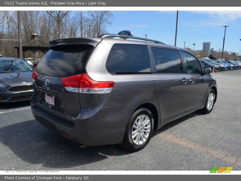 Predawn Gray Mica / Light Gray 2012 Toyota Sienna XLE