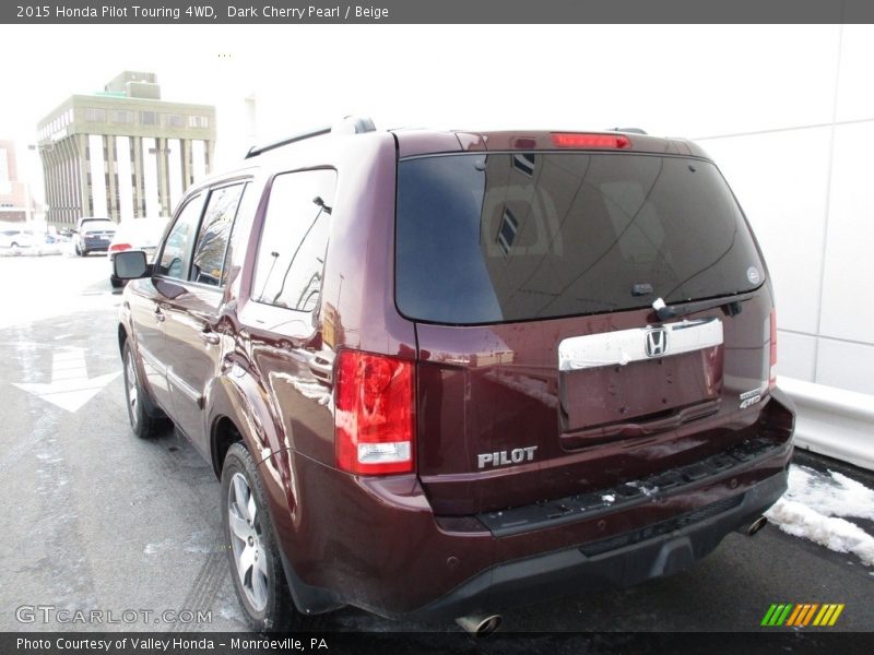 Dark Cherry Pearl / Beige 2015 Honda Pilot Touring 4WD