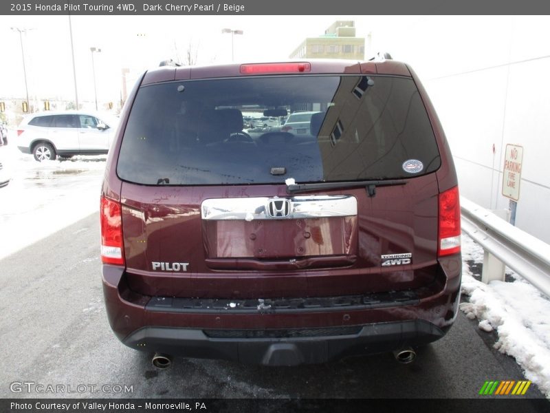 Dark Cherry Pearl / Beige 2015 Honda Pilot Touring 4WD