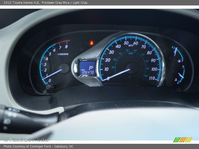 Predawn Gray Mica / Light Gray 2012 Toyota Sienna XLE