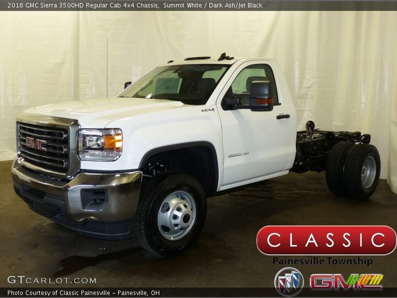 Summit White / Dark Ash/Jet Black 2018 GMC Sierra 3500HD Regular Cab 4x4 Chassis