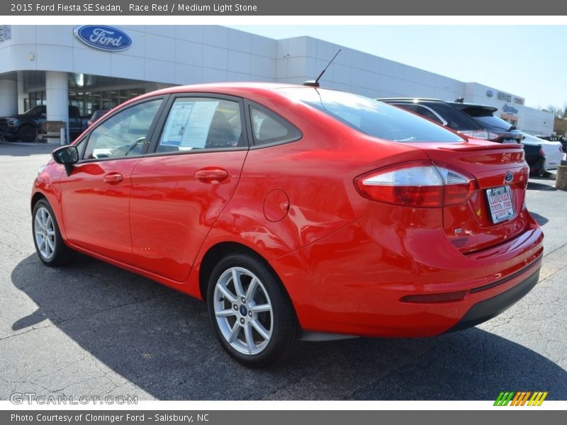 Race Red / Medium Light Stone 2015 Ford Fiesta SE Sedan