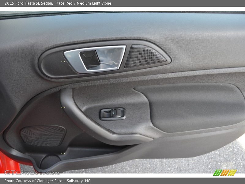 Race Red / Medium Light Stone 2015 Ford Fiesta SE Sedan