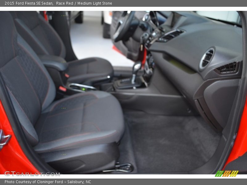 Race Red / Medium Light Stone 2015 Ford Fiesta SE Sedan