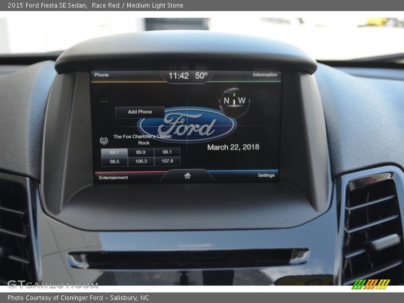 Race Red / Medium Light Stone 2015 Ford Fiesta SE Sedan