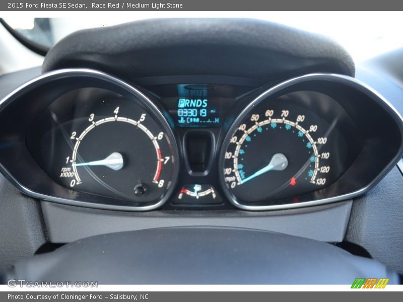 Race Red / Medium Light Stone 2015 Ford Fiesta SE Sedan