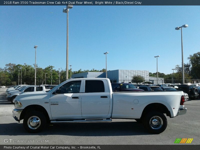 Bright White / Black/Diesel Gray 2018 Ram 3500 Tradesman Crew Cab 4x4 Dual Rear Wheel