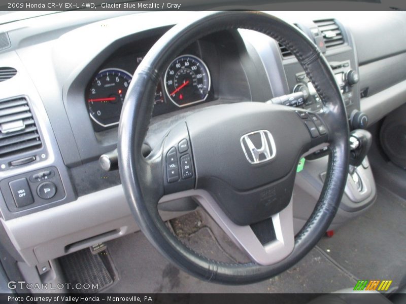 Glacier Blue Metallic / Gray 2009 Honda CR-V EX-L 4WD