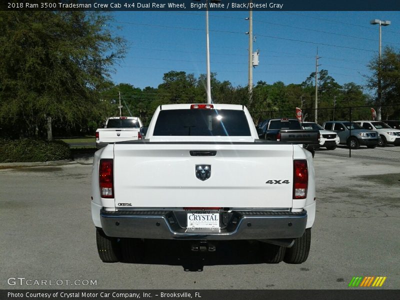 Bright White / Black/Diesel Gray 2018 Ram 3500 Tradesman Crew Cab 4x4 Dual Rear Wheel