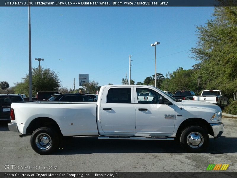 Bright White / Black/Diesel Gray 2018 Ram 3500 Tradesman Crew Cab 4x4 Dual Rear Wheel
