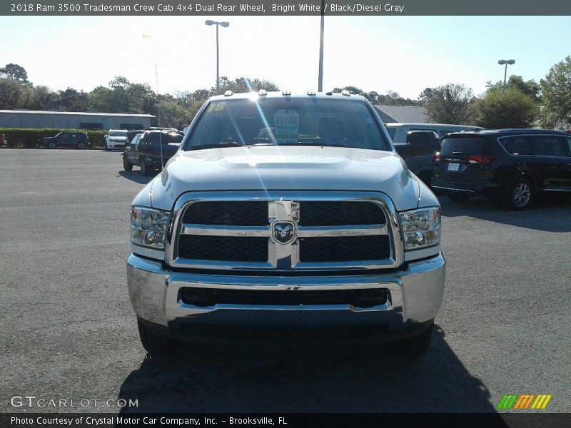 Bright White / Black/Diesel Gray 2018 Ram 3500 Tradesman Crew Cab 4x4 Dual Rear Wheel
