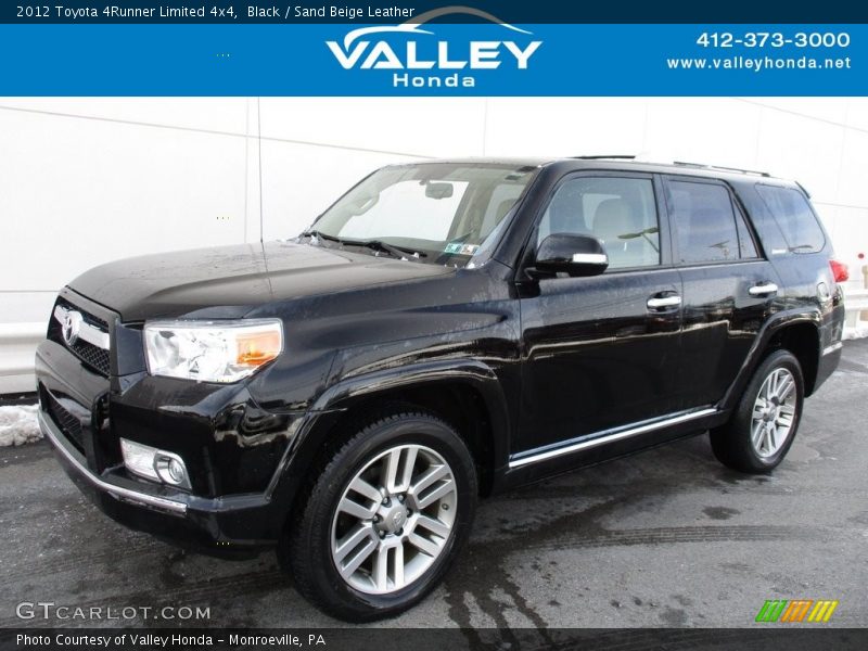 Black / Sand Beige Leather 2012 Toyota 4Runner Limited 4x4