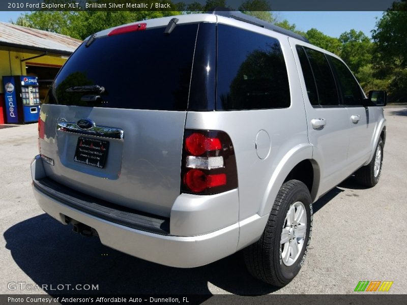 Brilliant Silver Metallic / Black 2010 Ford Explorer XLT