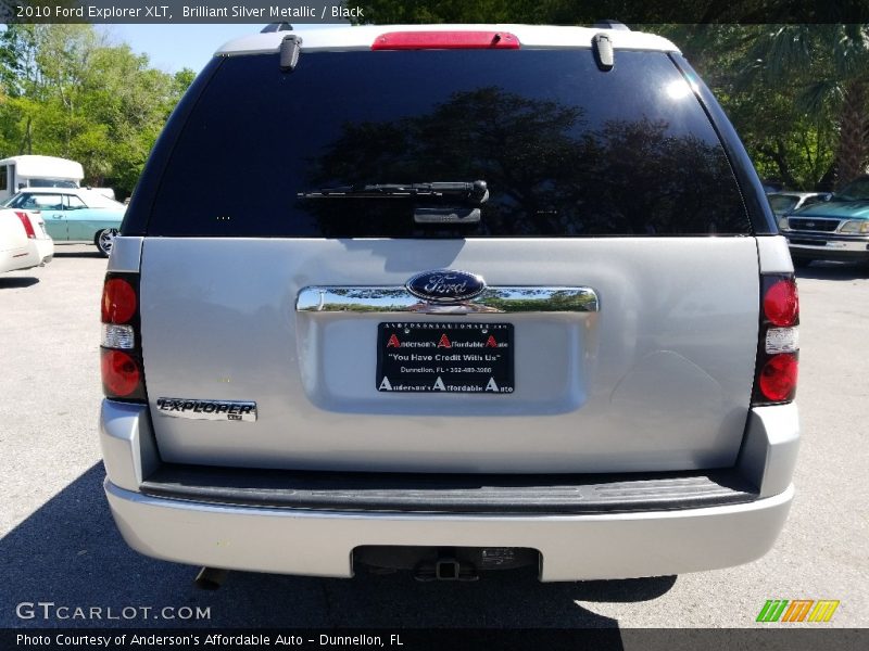 Brilliant Silver Metallic / Black 2010 Ford Explorer XLT