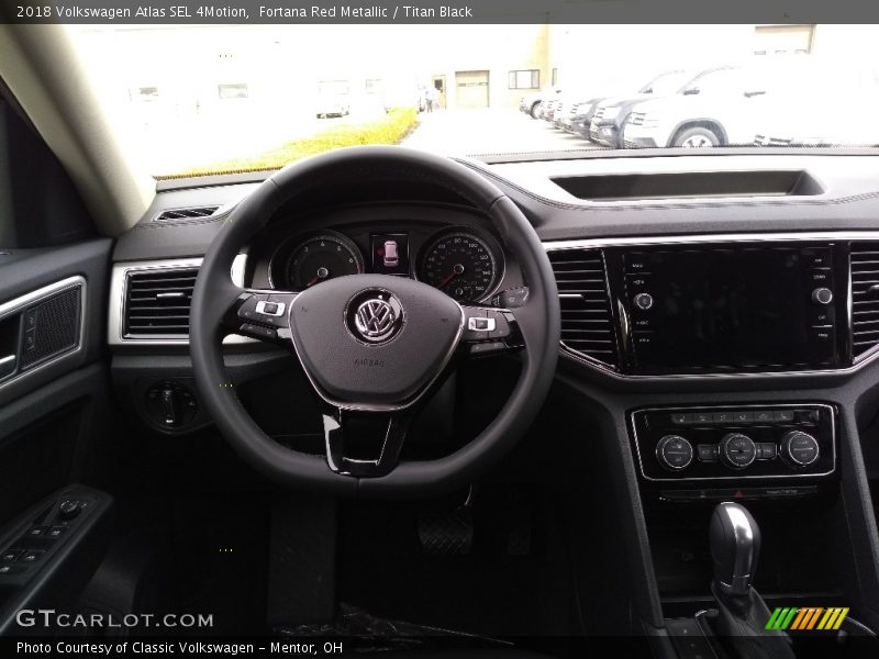 Fortana Red Metallic / Titan Black 2018 Volkswagen Atlas SEL 4Motion