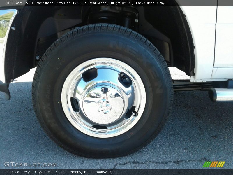 Bright White / Black/Diesel Gray 2018 Ram 3500 Tradesman Crew Cab 4x4 Dual Rear Wheel