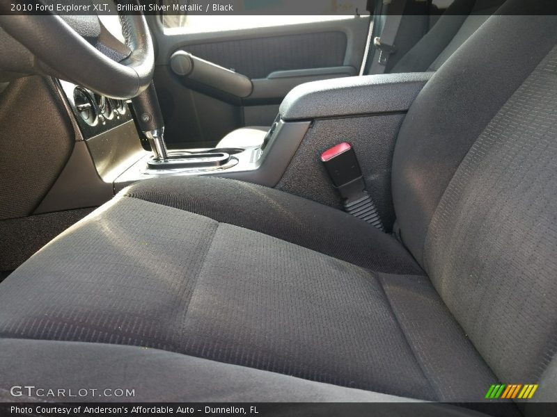 Brilliant Silver Metallic / Black 2010 Ford Explorer XLT