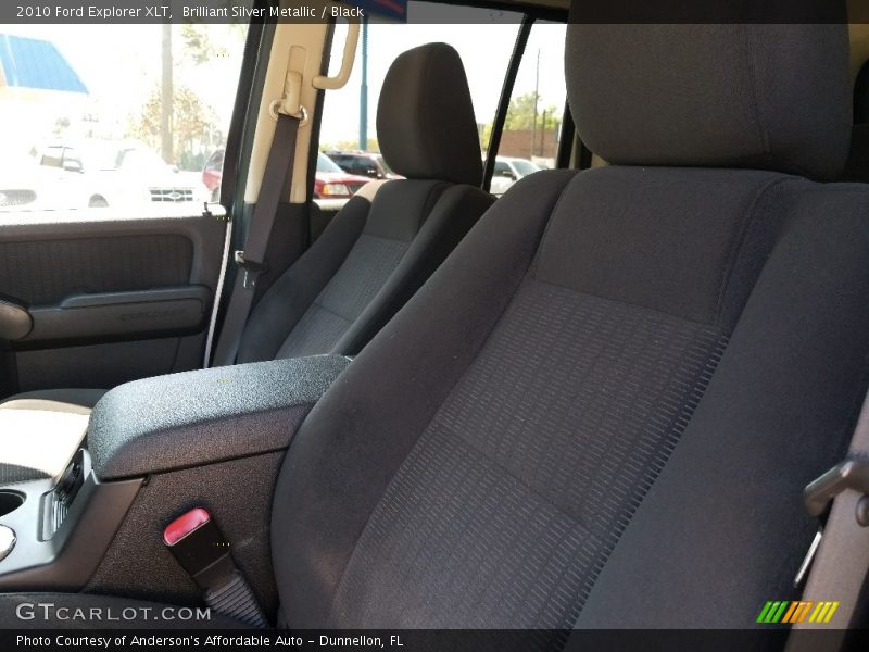 Brilliant Silver Metallic / Black 2010 Ford Explorer XLT