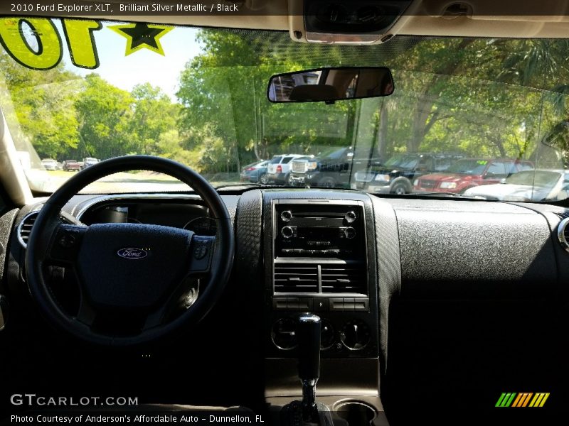 Brilliant Silver Metallic / Black 2010 Ford Explorer XLT