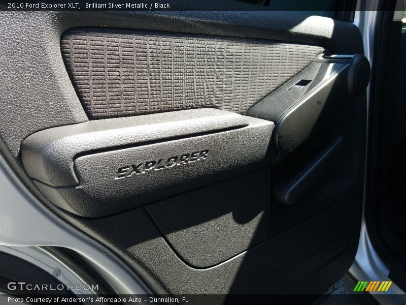 Brilliant Silver Metallic / Black 2010 Ford Explorer XLT