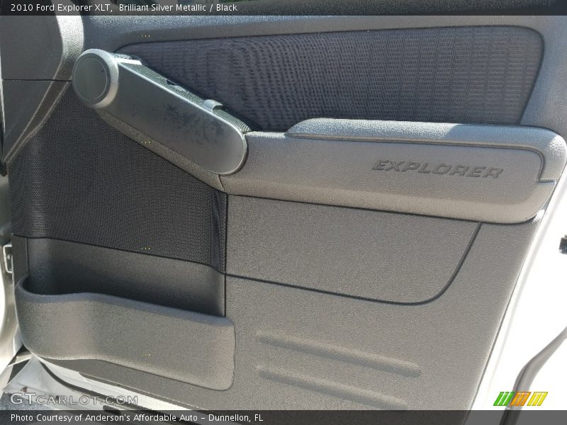 Brilliant Silver Metallic / Black 2010 Ford Explorer XLT