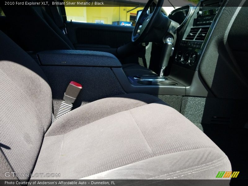 Brilliant Silver Metallic / Black 2010 Ford Explorer XLT