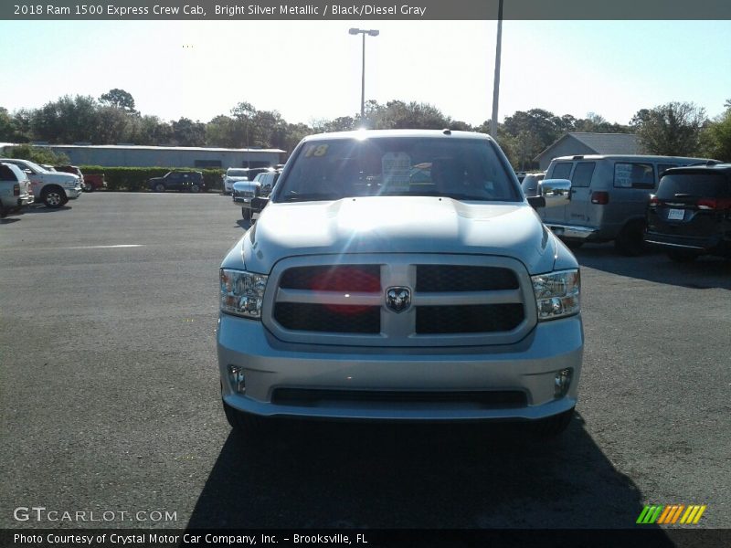 Bright Silver Metallic / Black/Diesel Gray 2018 Ram 1500 Express Crew Cab