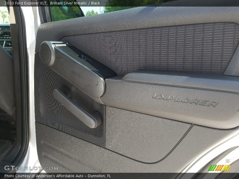 Brilliant Silver Metallic / Black 2010 Ford Explorer XLT