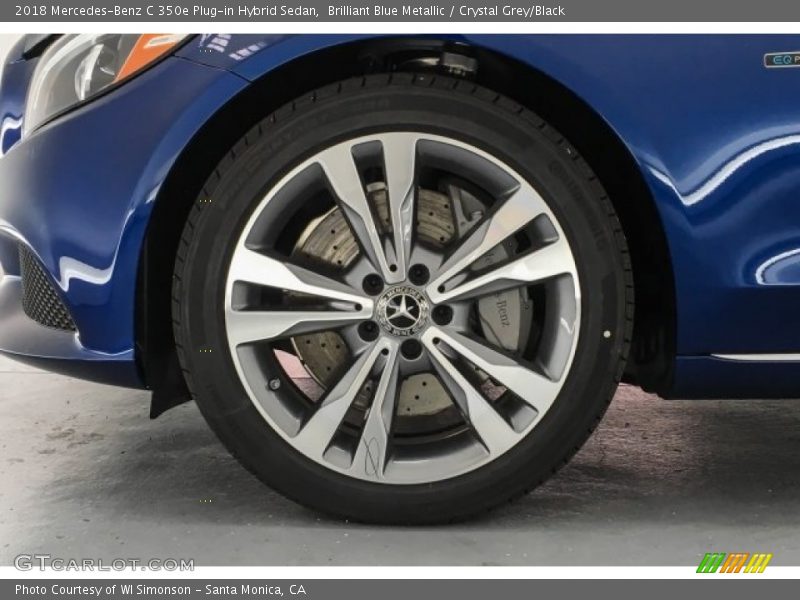 Brilliant Blue Metallic / Crystal Grey/Black 2018 Mercedes-Benz C 350e Plug-in Hybrid Sedan