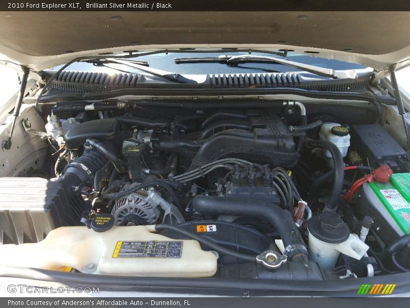 Brilliant Silver Metallic / Black 2010 Ford Explorer XLT