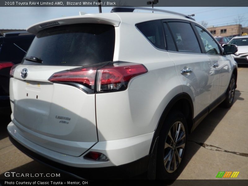 Blizzard White Pearl / Black 2018 Toyota RAV4 Limited AWD