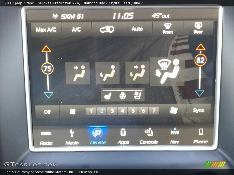 Diamond Black Crystal Pearl / Black 2018 Jeep Grand Cherokee Trackhawk 4x4