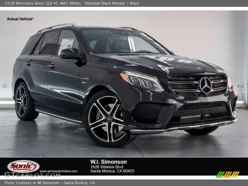 Obsidian Black Metallic / Black 2018 Mercedes-Benz GLE 43 AMG 4Matic