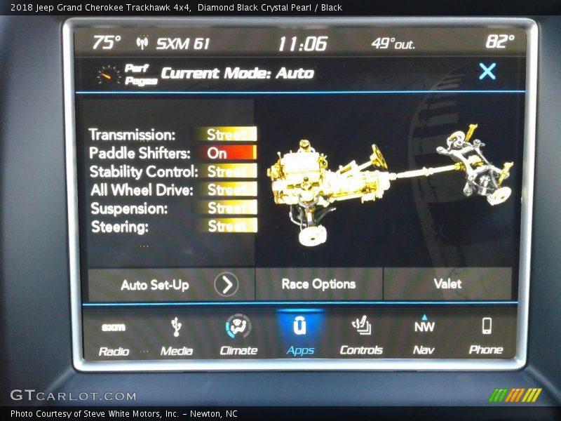 Diamond Black Crystal Pearl / Black 2018 Jeep Grand Cherokee Trackhawk 4x4