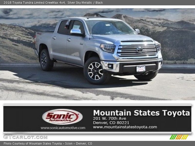 Silver Sky Metallic / Black 2018 Toyota Tundra Limited CrewMax 4x4