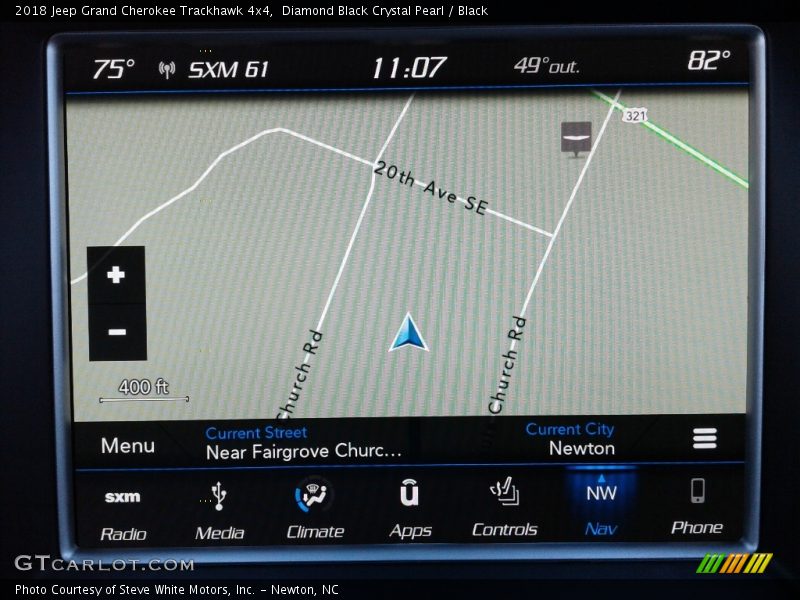 Navigation of 2018 Grand Cherokee Trackhawk 4x4