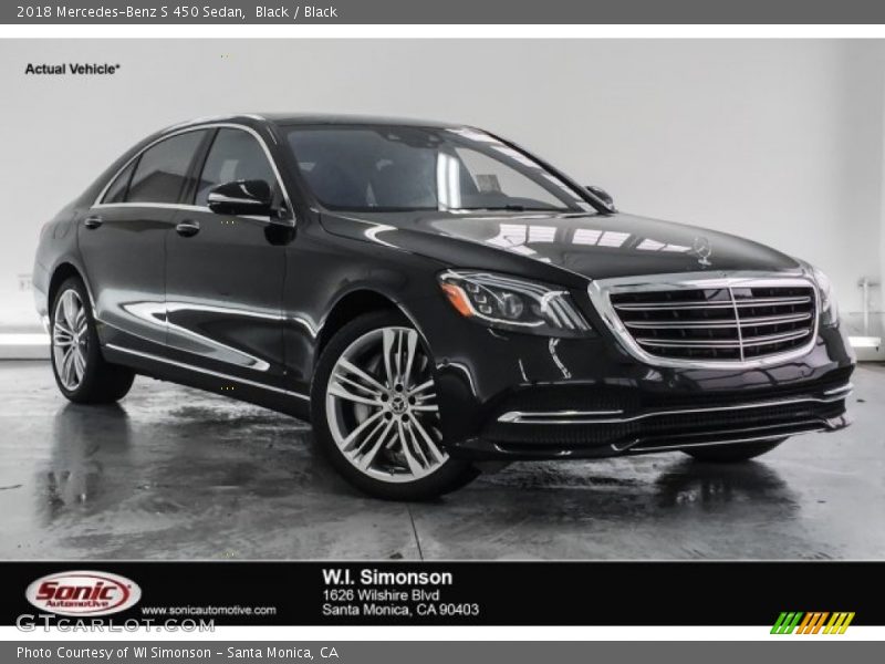 Black / Black 2018 Mercedes-Benz S 450 Sedan