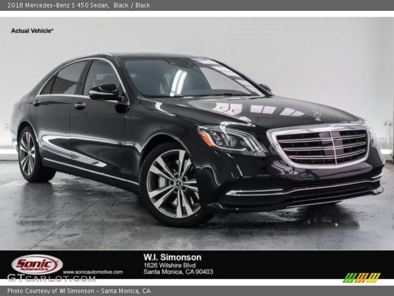 Black / Black 2018 Mercedes-Benz S 450 Sedan