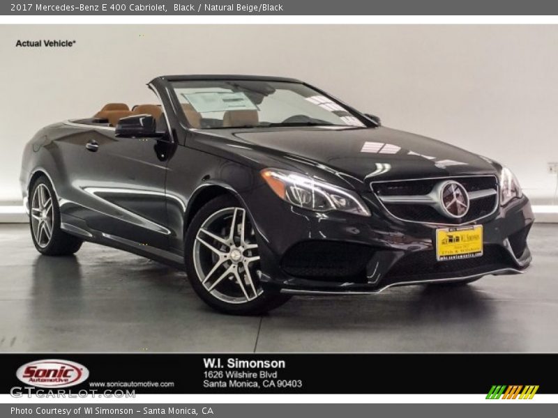Black / Natural Beige/Black 2017 Mercedes-Benz E 400 Cabriolet