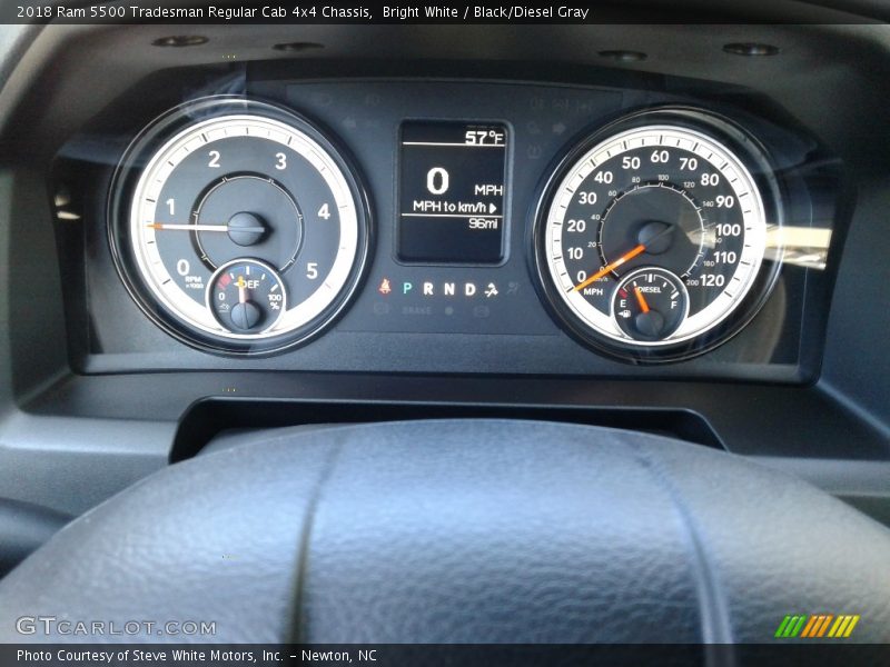 Bright White / Black/Diesel Gray 2018 Ram 5500 Tradesman Regular Cab 4x4 Chassis