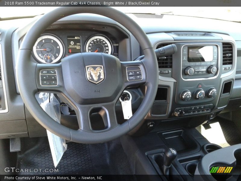 Bright White / Black/Diesel Gray 2018 Ram 5500 Tradesman Regular Cab 4x4 Chassis